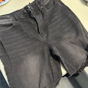 Forever 21 Black Denim Shorts